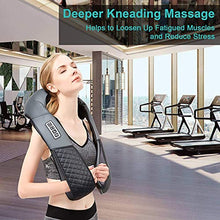 Load image into Gallery viewer, Medcursor Neck Shoulder Massager with Heat, Electric Shiatsu Back Massage Device, Portable Deep Tissue 3D Kneading Pillow for Muscle Pain Relief, Home, Office, Car Use - Ideal Gifts