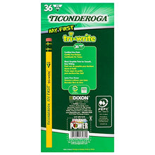 Load image into Gallery viewer, TICONDEROGA My First Tri-Write Pencils with Eraser, Primary Size Wood-Cased #2 HB Soft, Yellow, 36-Pack (13082)