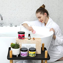 Load image into Gallery viewer, Bath Salts, Spa Luxetique 8pcs Bath Salts Gift Set with Argan Oil, Bath Bombs, Wooden Scoop, Epsom Salt for Soaking in Lavender, Rose, Chamomile Scent, Spa Gifts Bath Set for Women Christmas Gifts