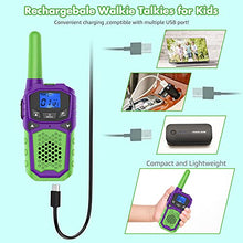 Load image into Gallery viewer, Kids Walkie Talkies 3 Pack, Rechargeable Small Walkie-Talkie Toy for Boys Girls Adults Easy to Use Long Distance TwoWay Radio for 3-12 Years Old Boys Girls Christmas Birthday Gift