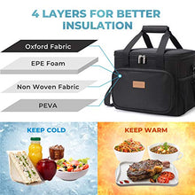 Load image into Gallery viewer, Lifewit Large Lunch Bag 24-Can (15L) Insulated Lunch Box Soft Cooler Cooling Tote for Adult Men Women, Black