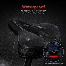 Load image into Gallery viewer, IPOW Comfort Bike Seat for Women or Men, Bicycle Saddle Replacement Padded Soft High Density Memory Foam with Dual Shock Absorbing Rubber Balls Suspension Universal Fit for Indoor/Outdoor Bikes, Black