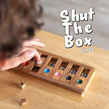 Load image into Gallery viewer, Shut The Box Board Games Wooden with Math Board Games Kids Player Wooden Box of Brain Teaser Puzzles for Family Educational Board Games and Get Fun on Game to Teach Kids to Count on Math