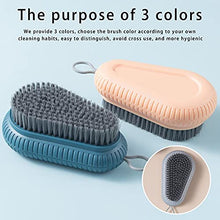 Load image into Gallery viewer, 3 Pack Scrub Brush,Soft & Stiff Bristles Brush,Dish Washing Brushes,Non-Slip Good Grip Laundry Scrubber for Kitchen Sink Carpet Tile Floor Bathroom Shoes Clothes Scrubbing and Cleaning-Blue/Gray/Pink