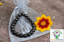 Load image into Gallery viewer, Karelia Creations Shungite Bracelet (Adult) - for 5G EMF Radiation Protection Shield Blocker, Immune System, Energy Healing - Men, Women, Teens, Seniors (8 inch bracelet, 8mm Beads) Product Name