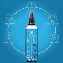 Load image into Gallery viewer, Pure Magnesium Oil Spray - Big 12 fl oz (Lasts 9 Months) - 100% Natural, USP Grade = No Unhealthy Trace Minerals - from an Ancient Underground Permian Seabed in USA - Free Ebook Included