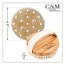 Load image into Gallery viewer, CSM Body Brush For Beautiful Skin - Solid Wood Frame & Boar Hair Exfoliating Brush To Exfoliate & Soften Skin, Improve Circulation, Stop Ingrown Hairs, Reduce Acne and Cellulite
