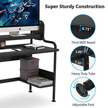 Load image into Gallery viewer, Tribesigns Computer Desk with Hutch, 55-Inch Large Gaming Desk with Storage Shelves, Studio Workstation Desk Studying Writing Table for Home Office