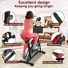 Load image into Gallery viewer, Exercise Bike Recumbent Cycle Bike Trainer Indoor Cycling Bike Stationary with LCD Display and Bottle Holder Static Spin Exercise & Fitness Equipment for Home Office Cardio Workout Bike Training