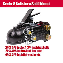 Load image into Gallery viewer, Heavy Duty Cast Adjustable Trailer Coupler 2-5/16 in,15000LBS Capacity Channel-Mount Coupler with Hardware Kit