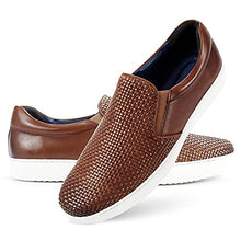 Load image into Gallery viewer, Men's Sneakers Leather Casual Shoes Business Oxford Fashion Sneaker (Brown, Numeric_9_Point_5)