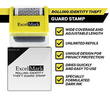 Load image into Gallery viewer, ExcelMark Rolling Identity Theft Guard Stamp (ID Theft Stamp with Refill Ink)