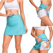 Load image into Gallery viewer, Ultrafun Women's Active Tennis Golf Skort Pleated Athletic Sports Running Skirt with Pockets and Shorts (Starry Blue, Medium)