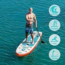 Load image into Gallery viewer, Tuxedo Sailor Inflatable Fishing Paddle Boards 12'×34"×6" SUP Fishing Stand Up Paddle Board,Shoulder Strap,Fins,ISUP Adj Paddle,Backpack,Fishing Support Bases,,Kayak Seat