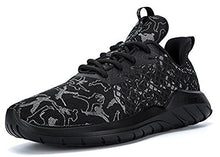 Load image into Gallery viewer, Mens Running Shoes Women's Fashion Sneakers Lightweight Breathable Non Slip Athletic Gym Walking Tennis Shoes Glow in DarkBlack EUR 45