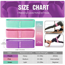 Load image into Gallery viewer, FITFORT Resistance Bands for Legs and Butt Exercise Bands - Non Slip Elastic Booty Bands, 3 Levels Workout Bands Women Sports Fitness Band for Squat Glute Hip Training