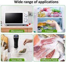 Load image into Gallery viewer, TNO Vacuum Sealer Bags, Sous Vide Roll, Large 11" x 50', Commercial Grade Plastic, Food Vac Storage & Seal, Airtight Vacume Saver, Microwave & Freezer Safe, Store A Meal