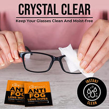Load image into Gallery viewer, Care Touch Anti Fog Wipes for Glasses, 100 Individually Wrapped Antifog Lens Wipes