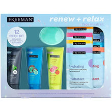 Load image into Gallery viewer, Freeman Limited Edition Renew & Relax Mask Kit, 12 Piece Holiday Gift Set