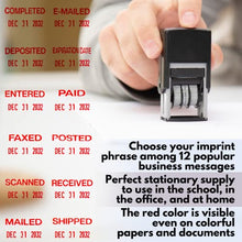 Load image into Gallery viewer, Self Inking Rubber Stamp, Phrase with Date, Refillable Office Supply Business Stamps (Expiration Date)