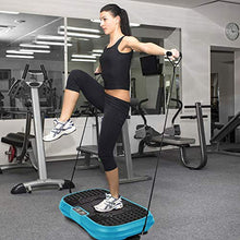 Load image into Gallery viewer, MUCHOO Vibration Plate Fitness Machine Whole Body Workout Platform Machine w/Loop Bands Body Slimmer Weight Loss and Home Training & Exercise Blue