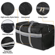 Load image into Gallery viewer, Extra Large Duffle Bag Lightweight, 96L Travel Duffel Bag Foldable for Men Women, Waterproof & Durable(BLACK)