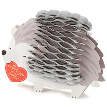 Load image into Gallery viewer, Hallmark Paper Wonder Pop Up Valentines Day Card (Honeycomb Hedgehog)