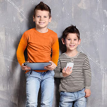 Load image into Gallery viewer, Boys Long Sleeve Pocket Shirts - 3-Pack Henley Tee Shirts Comfort Crew Neck T. 4T