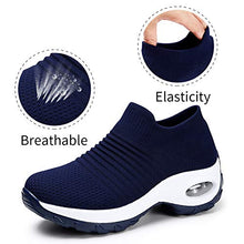 Load image into Gallery viewer, STQ Women's Walking Shoes Casual Sneakers for All Day Wear Navy, 7
