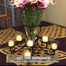 Load image into Gallery viewer, Homemory 48-Pack Battery Tea Lights Bulk, Long-Lasting Tea Lights Battery Operated, Flameless Flickering Romantic Wedding Candles for Wedding Proposal Anniversary Holiday Decor, Dia 1-2/5'', H 1-1/4''