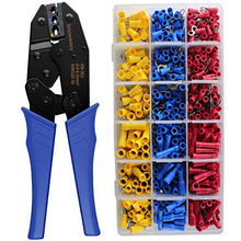 Load image into Gallery viewer, Wire Terminals Crimper Kit, Knoweasy Wire Crimping Tool of AWG22-10 and Electrical Connectors Kit with 700PCS Wire Terminals Connectors