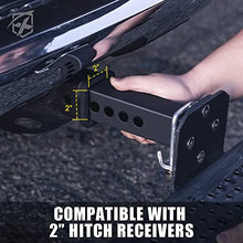 Load image into Gallery viewer, Xprite Large Size Trailer Tow Hitch Steps with Hitch Locks & Tightener, 2 Inch Towing Receiver Plug Universal Fits Pickup Truck SUV Vans, Heavy Duty Rear Bumper Guard Protector
