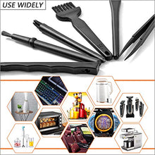 Load image into Gallery viewer, Small Portable Plastic Handle Nylon Anti Static Brushes Computer Keyboard Cleaning Brush Kit (Black, Set of 7)