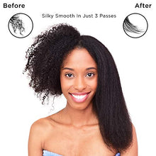 Load image into Gallery viewer, Le Angelique Brush N Blo - One Step Hair Straightening Blow Dryer Brush for Easy & Quick Curly Hair Styling | 1000W Hot/Cold Air Straightener | No-Frizz Tourmaline Tech Detangles & Boost Shine -Purple