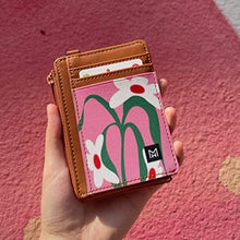 Load image into Gallery viewer, MOGEWOE Credit Card Holder Wallet for Women Slim Minimalist Wallet RFID Blocking Leather Wallets Elastic Front Pocket Wallet for Women with Zipper Pocket