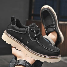 Load image into Gallery viewer, ALITIKAVIC Mens Moccasin Leather Shoes Breathable Casual Loafers Black