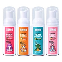 Load image into Gallery viewer, NOHOO Kids Foam Toothpaste with Fruit Flavor, Fluoride Free Natural Formul, Foam Toothpaste for Electric Toothbrush (Strawberry+Orange+Peach+Cantaloupe)