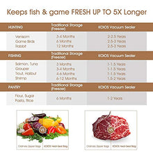 Load image into Gallery viewer, KOIOS Enhanced +80% Strength Vacuum Sealer, Roll Storage & One-shoot Cutter Bar, 16L/Min Automatic Vacuum Sealing for Food Preservation for Sous Vide Cooking Roll of Vacuum Bags