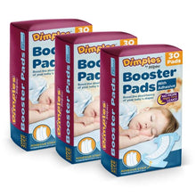 Load image into Gallery viewer, Dimples Booster Pads, Baby Diaper Doubler with Adhesive - 1 Size Fits All Diapers - Boosts Diaper Absorbency - No More leaks 90 Count (with Adhesive for Secure Fit)