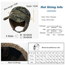 Load image into Gallery viewer, Jeff &Aimy Womens Winter Fitted 62% Wool Tweed Earflap Dad Elmer Fudd Hat Baseball Cap for Men CamoGray L