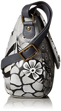 Load image into Gallery viewer, Anna by Anuschka Women's Genuine Leather Flap-Over Cross Body | Hand Painted Original Artwork | Patchwork Pewter
