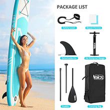 Load image into Gallery viewer, Naice Inflatable Stand Up Paddle Board, 10’6 × 30” × 6”SUP w/Paddle, Detachable Fin, Air Pump w/Gauge, Safety Leash, Backpack for Beginners, Adults, Youth, Touring Fishing Water Yoga All Skill Levels