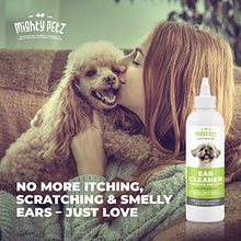 Load image into Gallery viewer, Mighty Petz Dog Ear Cleaner Solution – Pet Ear Wash to Support Infection Prone Ears and Remove Wax, Debris & Odor. Vet Formulated & Gentle Otic Cleaning Drops fror Dogs. Cucumber & Melon, Large 8 oz