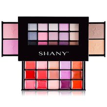 Load image into Gallery viewer, SHANY Fierce & Flawless All-in-One Makeup Set Compact with Mirror, 15 Eye Shadows, 2 Bronzers, 2 Blushes and 15 Lip/Eye Glosses - Applicators Included