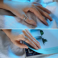 Load image into Gallery viewer, STJERNES s925 Sterling Silver Anti Anxiety Rings For Women girls,Adjustable Stacking Spinning Worry Ring,Jewelry Gift for Best Friends