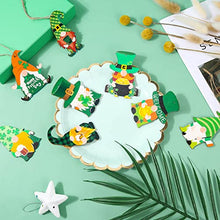 Load image into Gallery viewer, 48Pcs St. Patrick’s Day Wood Gnome Ornaments, Acejoz 8 Styles St. Patrick’s Day Ornaments Decorations with Shamrock, Leprechauns for Tree, Home Decor, Party Decoration