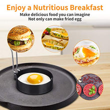 Load image into Gallery viewer, ARTISTORE Egg Ring, Round Egg Pancake Maker Mold, Stainless Steel Non Stick Metal Circle Shaper Mold, Household Kitchen Cooking Tool for Frying McMuffin or Shaping Eggs, Egg Maker Molds 2 Pack