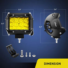 Load image into Gallery viewer, Nilight - 18031S-B Amber 2PCS 4Inch 36W Triple Row Spot LED Light Bar 3600LM Driving Lights Fog Light Led Off Road Lights for Trucks Jeep UTV ATV Marine Boat,2 Years Warranty