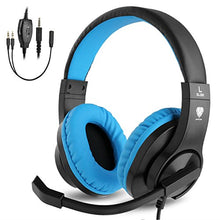 Load image into Gallery viewer, BlueFire 3.5mm PS4 Gaming Headset Bass Stereo Over-Ear Gaming Headphone with Microphone and Volume Control Compatible with PS4, New Xbox One, Xbox One S, Xbox One X, Nintendo Switch, PC(Blue)