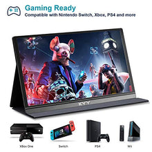 Load image into Gallery viewer, Portable Monitor - KYY 15.6inch 1080P FHD USB-C Laptop Monitor HDMI Computer Display HDR IPS Gaming Monitor w/Premium Smart Cover & Speakers, External Monitor for Laptop PC Mac Phone PS4 Xbox Switch